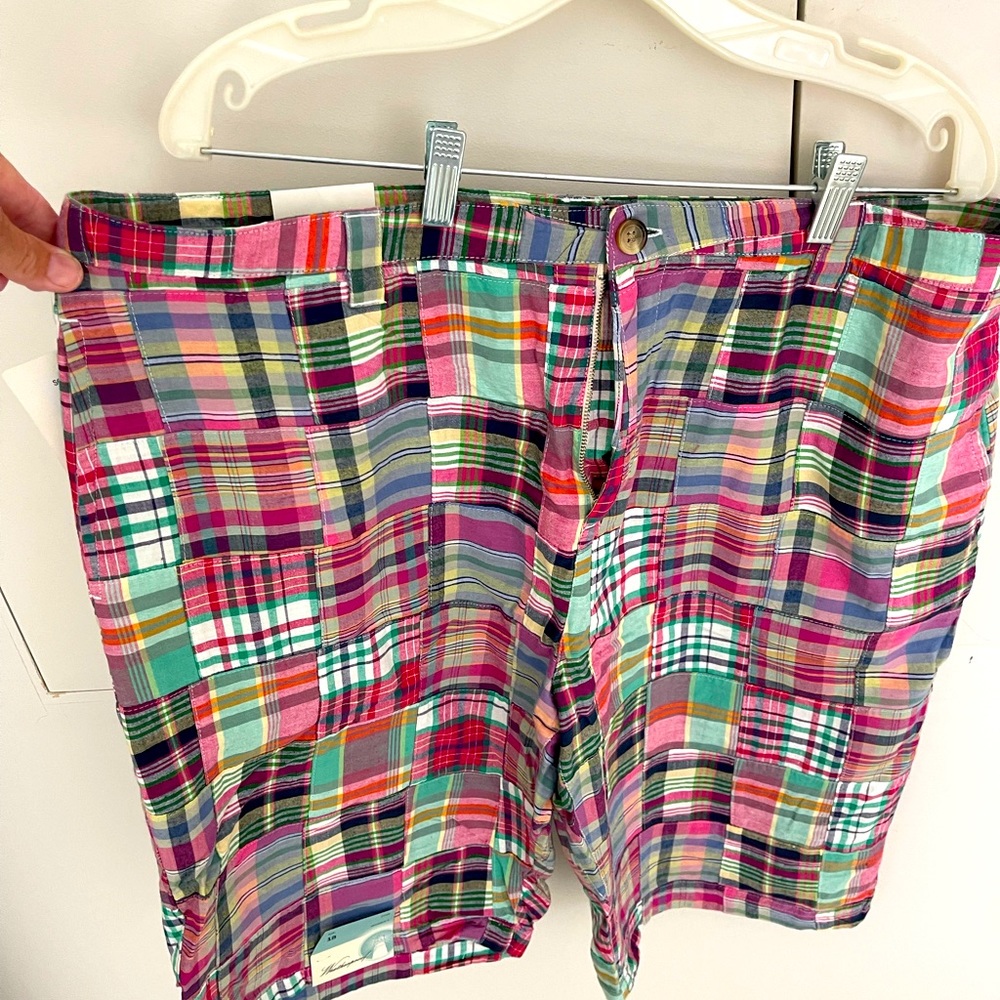 COPY - Plaid light weight cotton Bermuda shorts